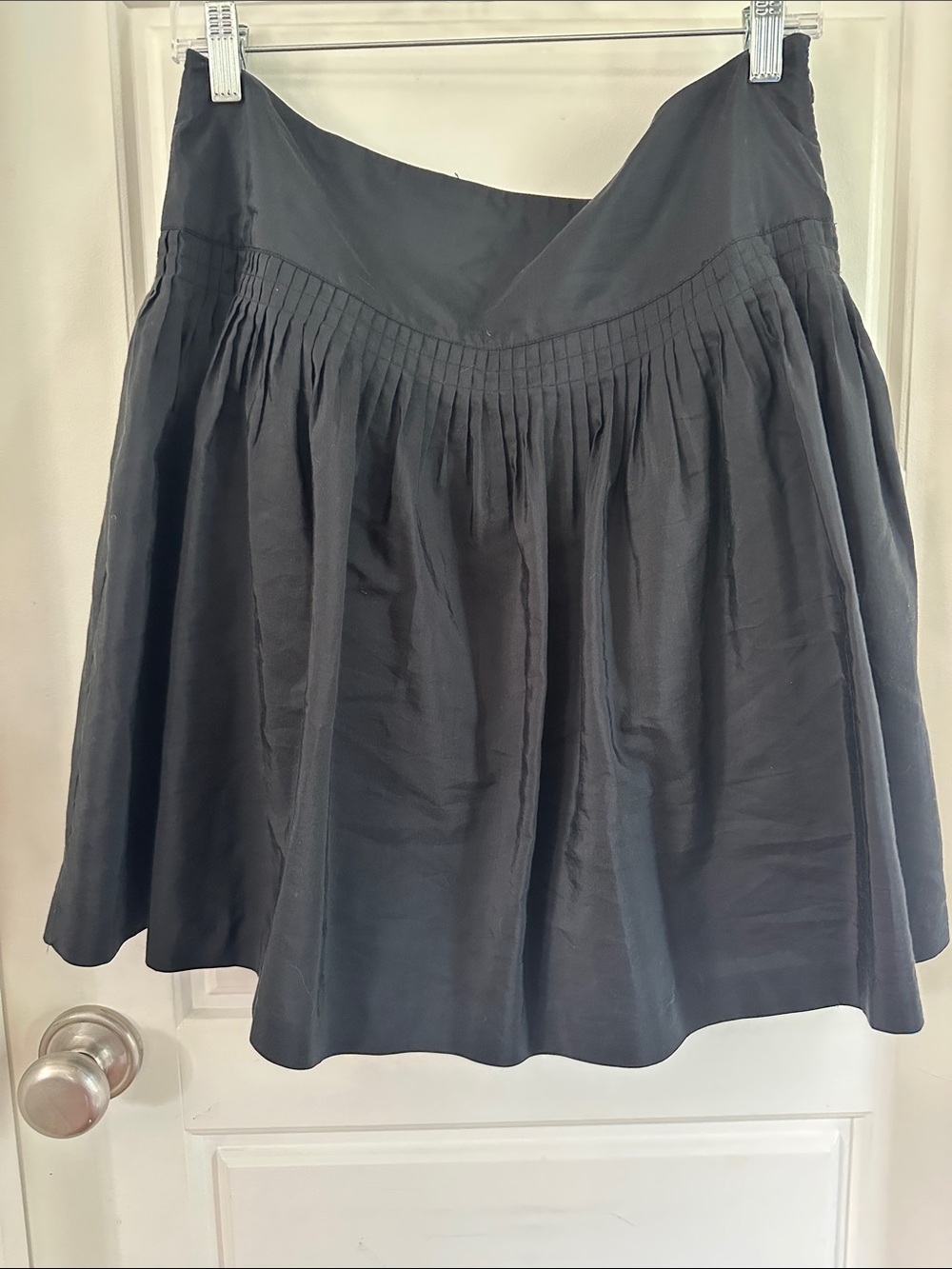 GAP Black V-Waist Pleated Circle Skirt